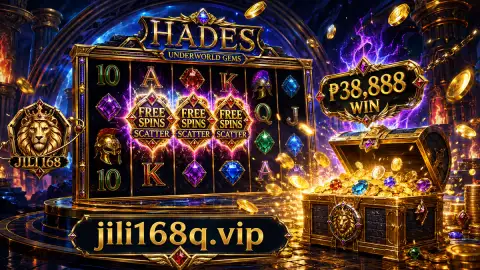 JILI168 slot reels with bells, dice, dragons and red sevens surrounded by visible light and coin effects